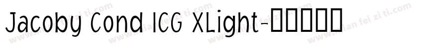 Jacoby Cond ICG XLight字体转换